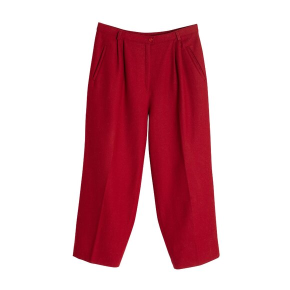 Upim (Italy) 80s Woolmark Brushed Flannel High Volume Carmine